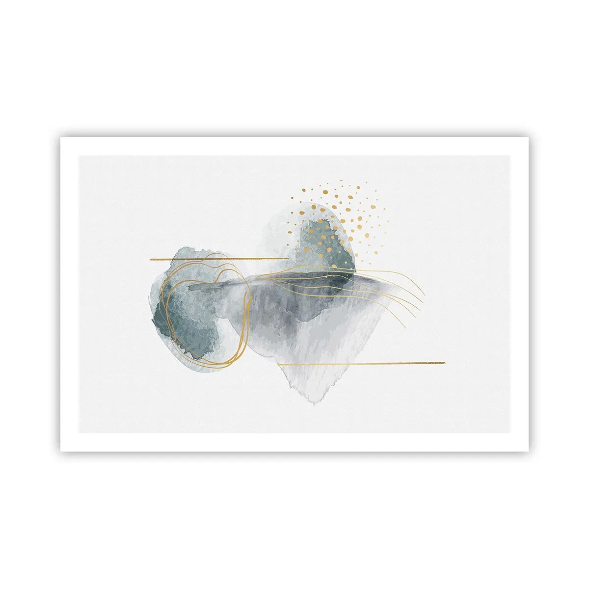 Poster - Über das Verhältnis von Grau und Gold - 91x61 cm