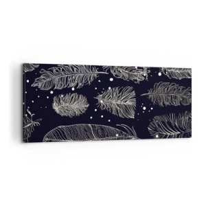 Bild auf Leinwand - Leinwandbild - Gefiederte Spitze - 100x40 cm