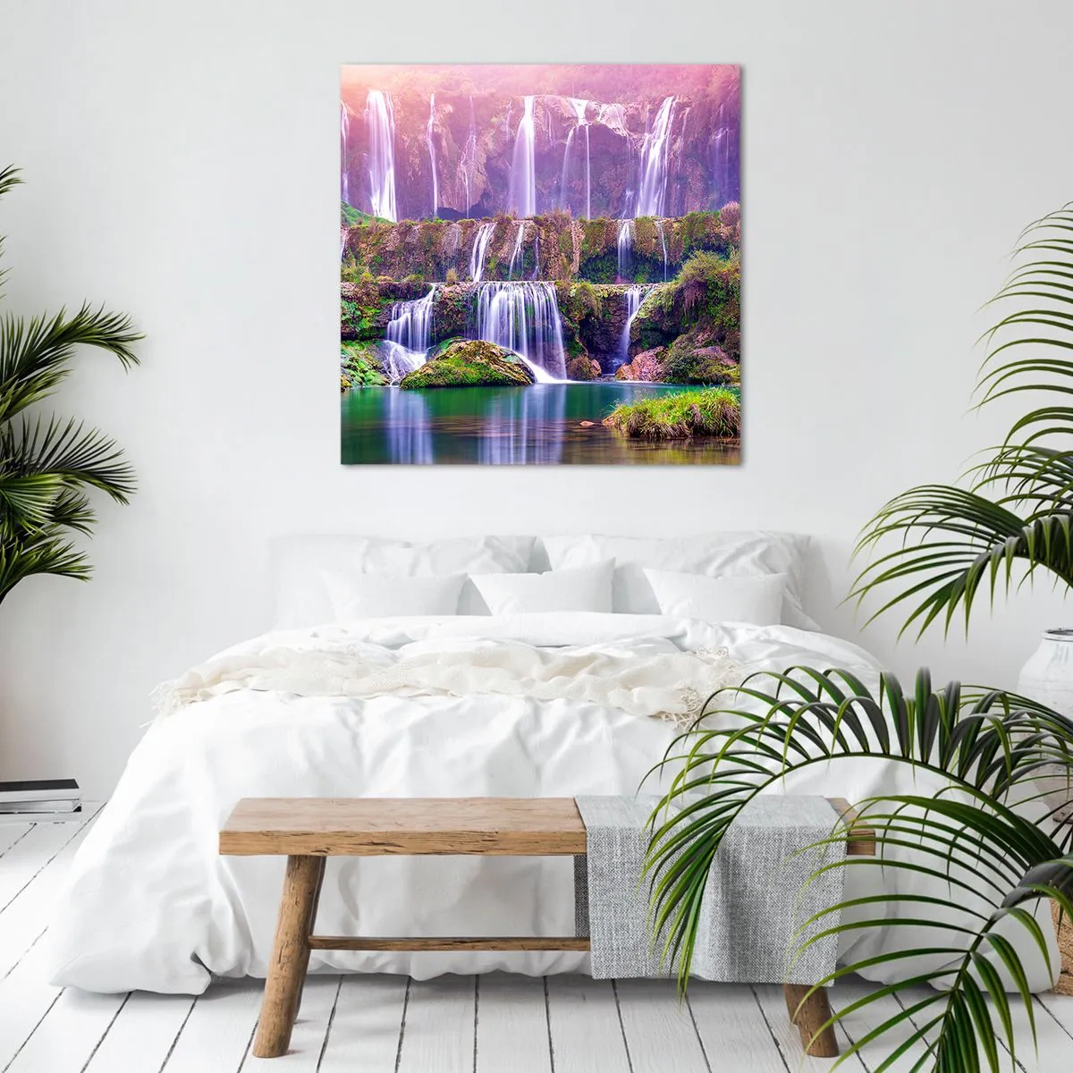 Bild auf Leinwand - Leinwandbild - Treppe zum Himmel - 70x70 cm