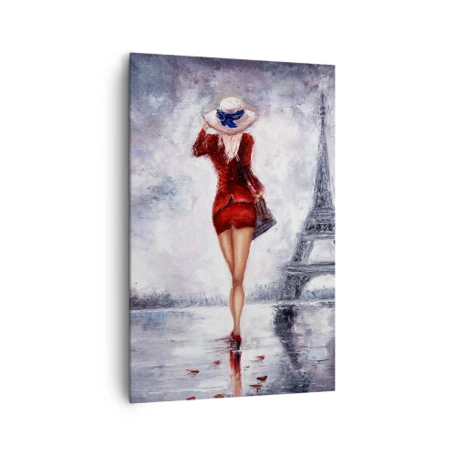 Bild auf Leinwand - Leinwandbild - Pariser Symbole - 80x120 cm