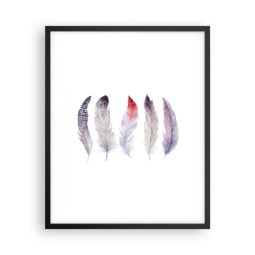 Poster in einem schwarzem Rahmen - Zart wie mehrfarbiger Nebel - 40x50 cm