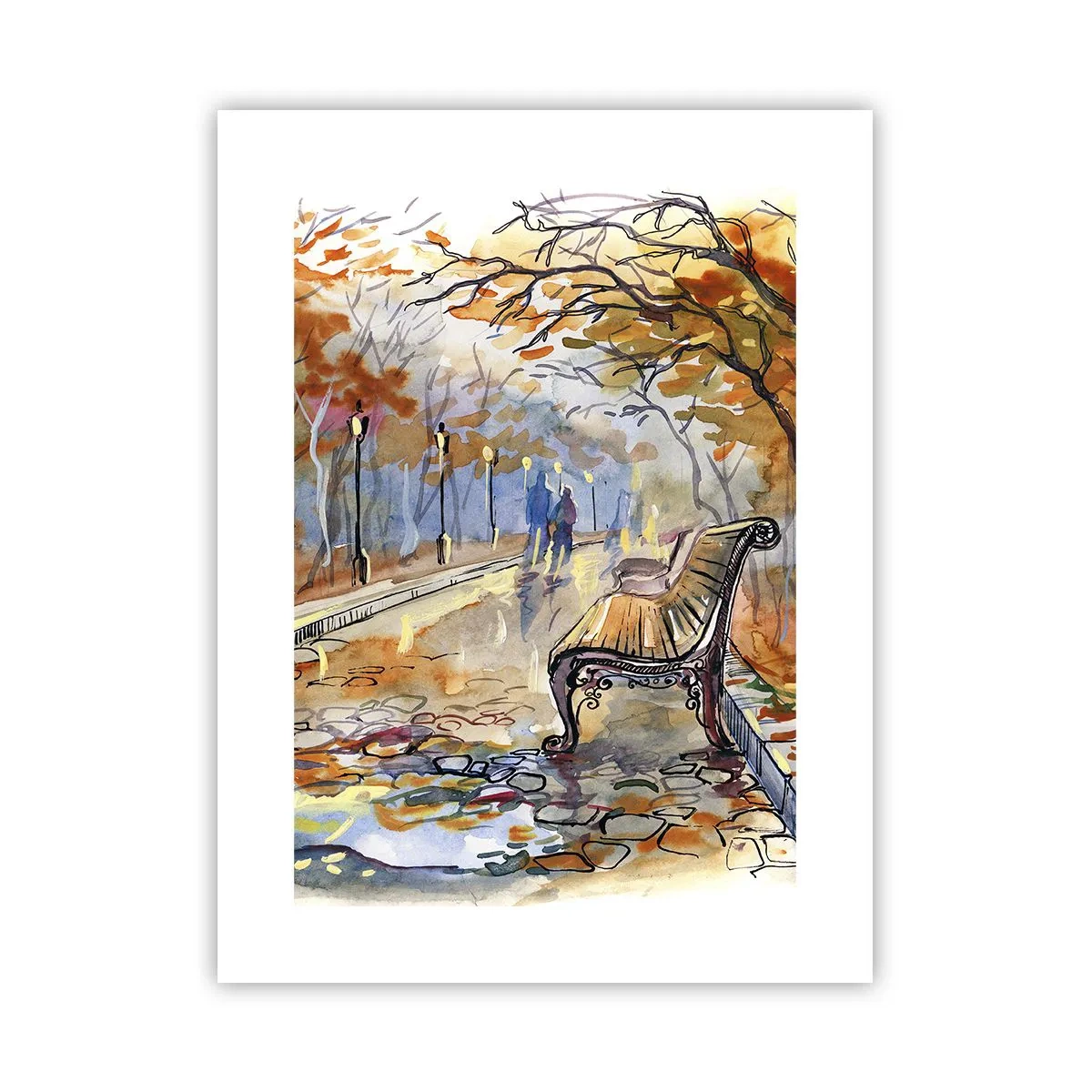 Poster - Gemeinsam im Herbst wandern - 30x40 cm