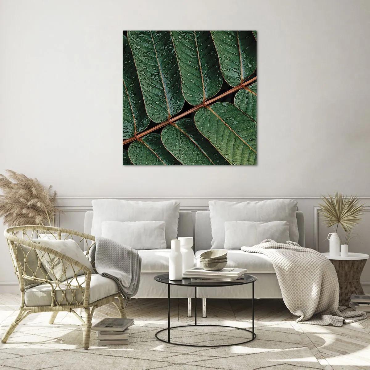 Glasbild - Bild auf glas - Im grünen Rhythmus - 30x30 cm