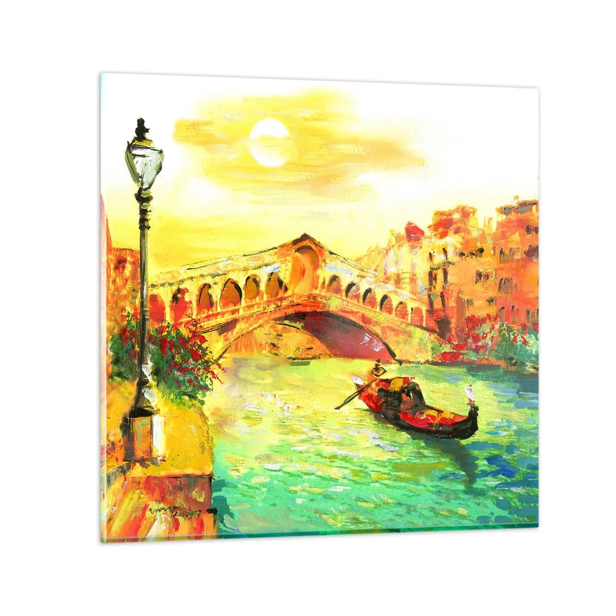 Glasbild - Bild auf glas - Eine Pilgerreise der Liebenden - 70x70 cm