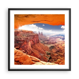 Poster in einem schwarzem Rahmen - Von der Natur selbst geschnitzt - 50x50 cm