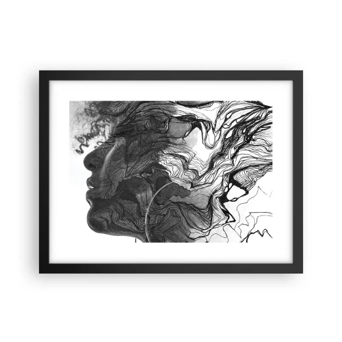 Poster in einem schwarzem Rahmen - Verstrickt in Träume - 40x30 cm