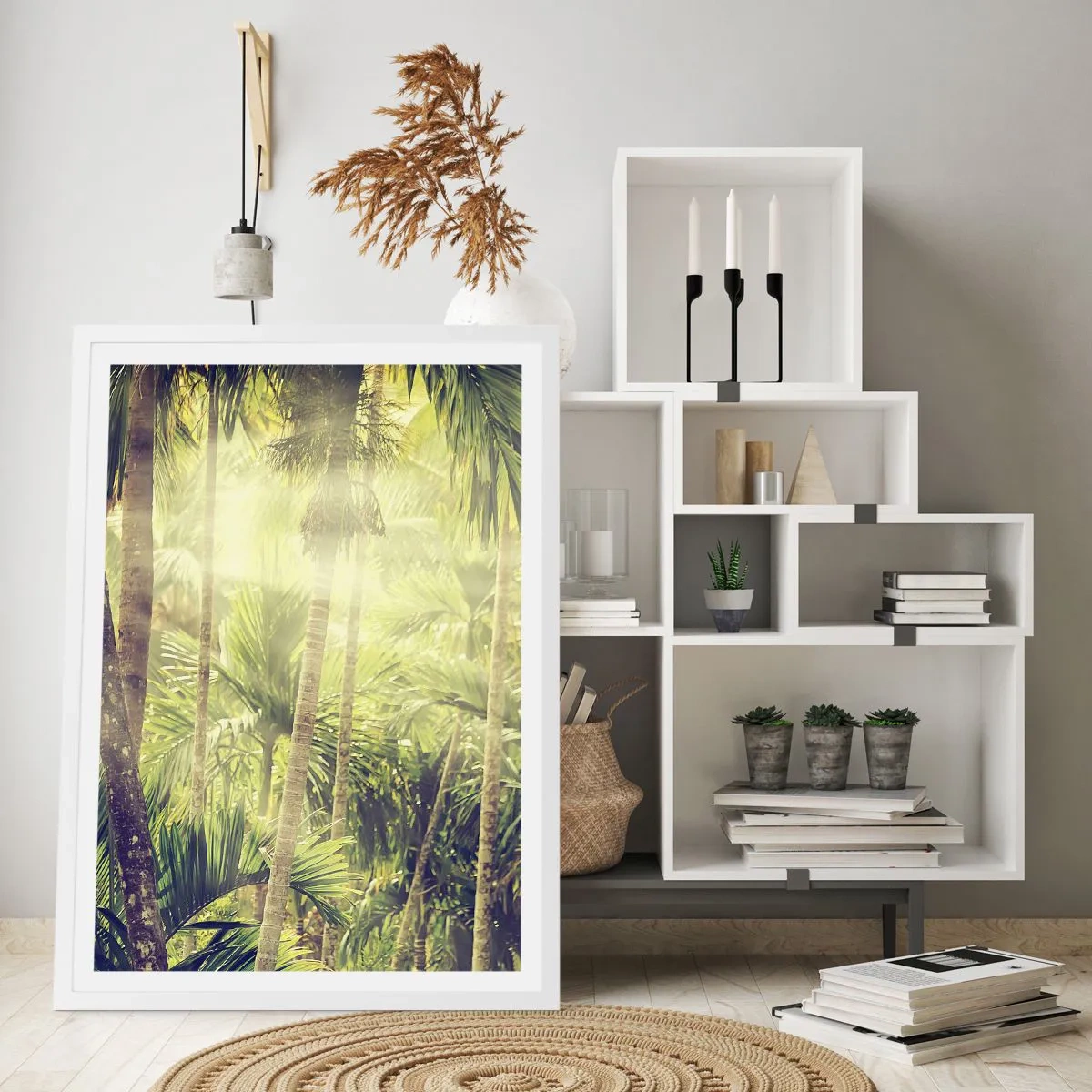 Poster in einem weißen Rahmen - In grüner Hitze - 50x70 cm