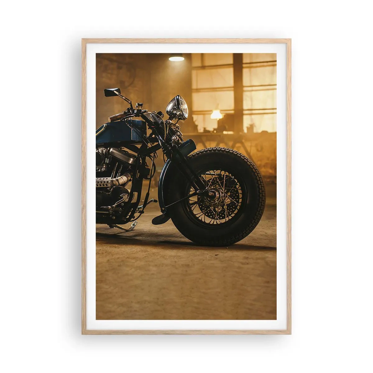 Poster in einem Rahmen aus heller Eiche - Ich kann alles - 70x100 cm