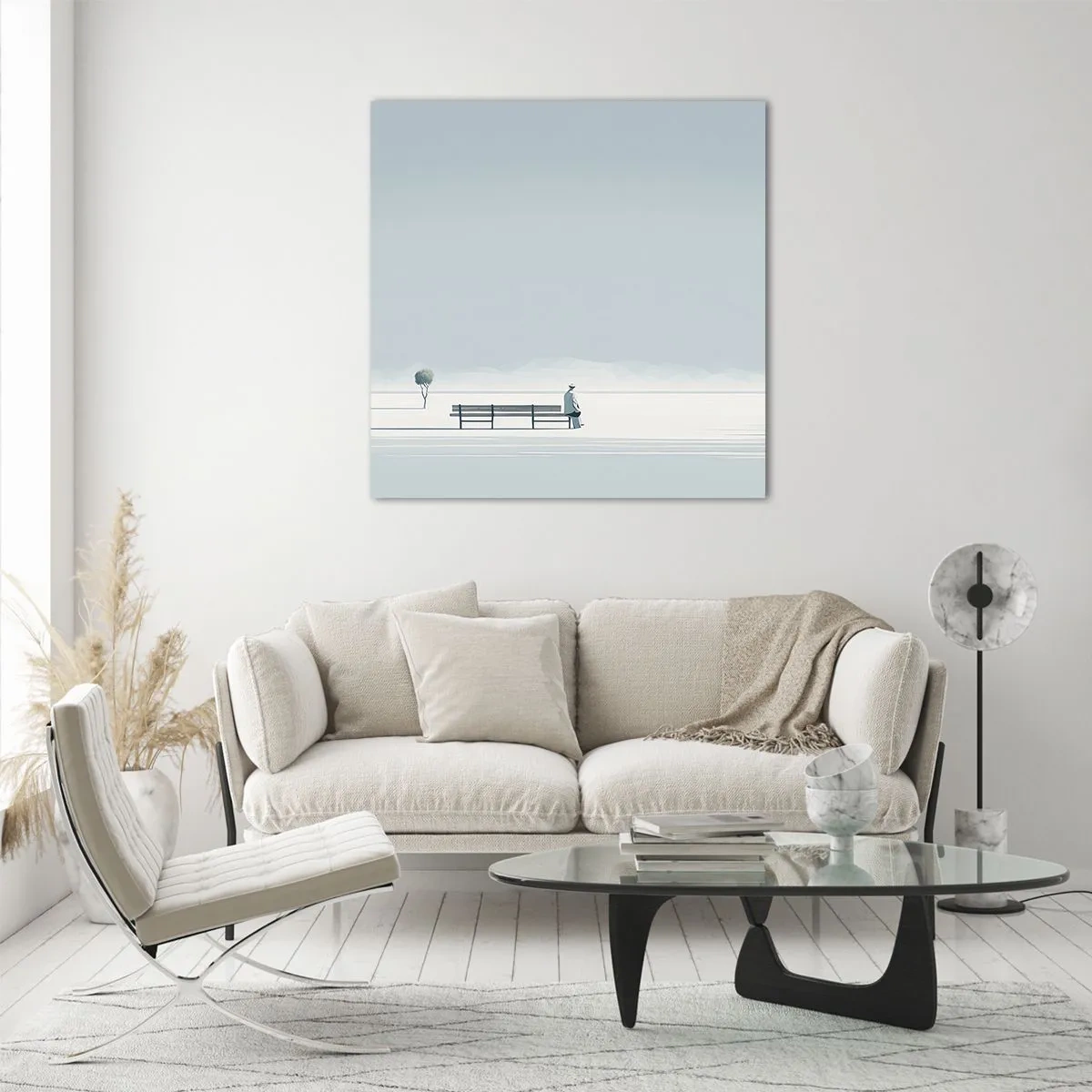 Glasbild - Bild auf glas - Ja, ich warte. - 40x40 cm