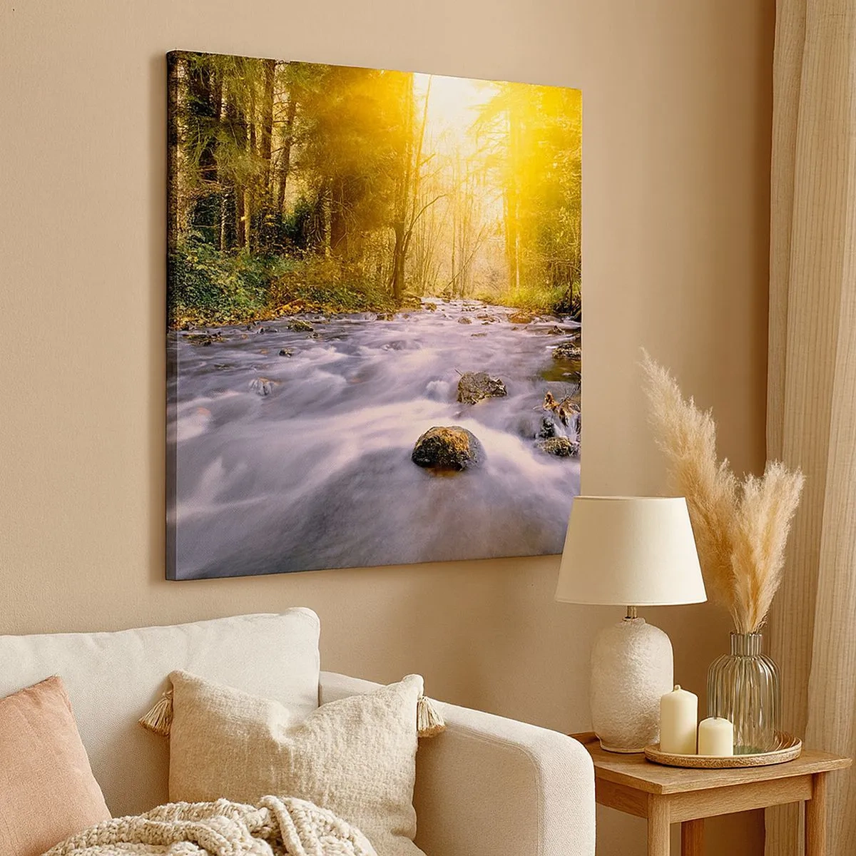 Bild auf Leinwand - Leinwandbild - Malachit im Silber- und Goldrahmen - 30x30 cm