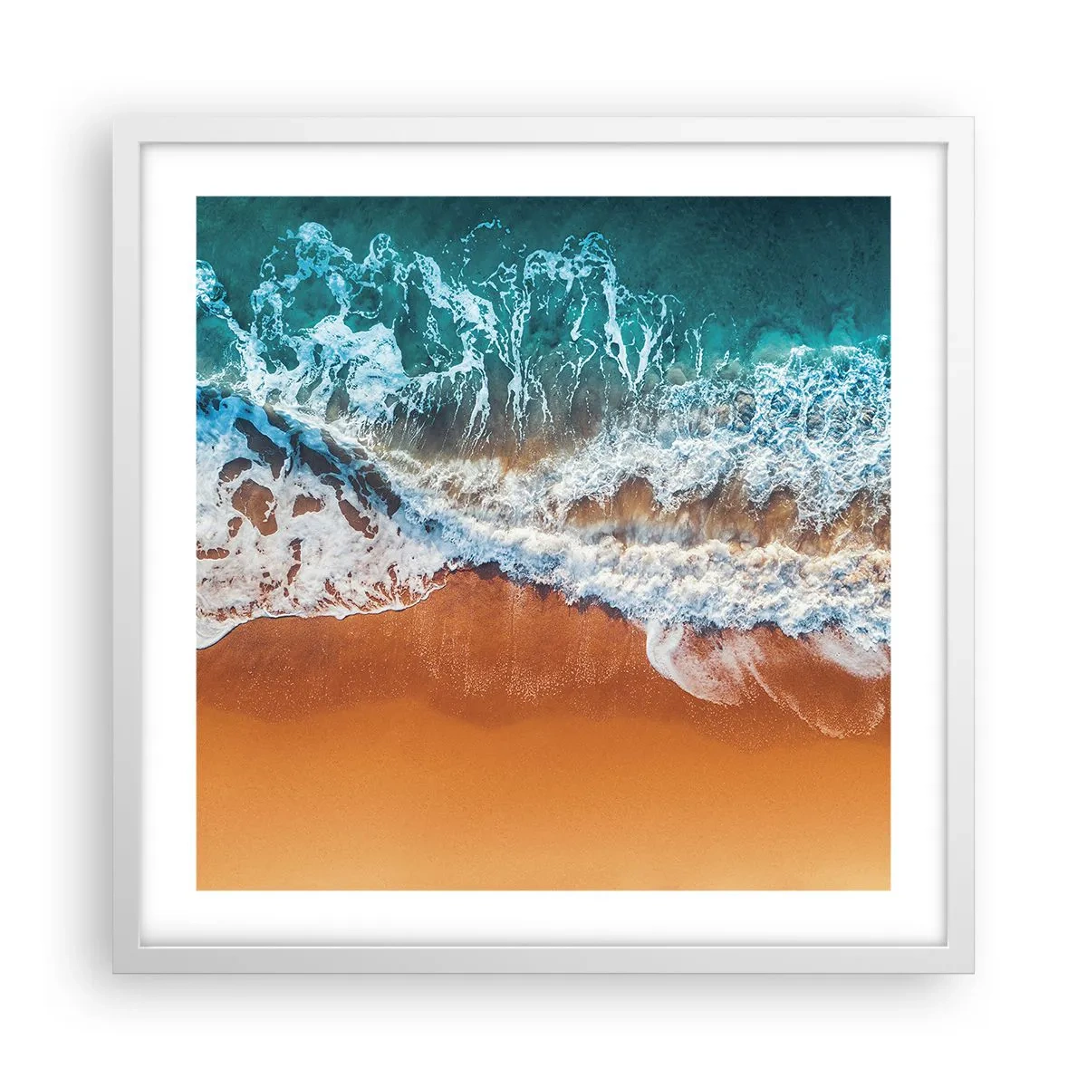 Poster in einem weißen Rahmen - Immer Hand in Hand - 50x50 cm