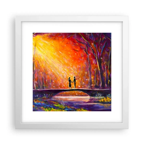 Poster in einem weißen Rahmen - Der Himmel liebt sie auch - 30x30 cm