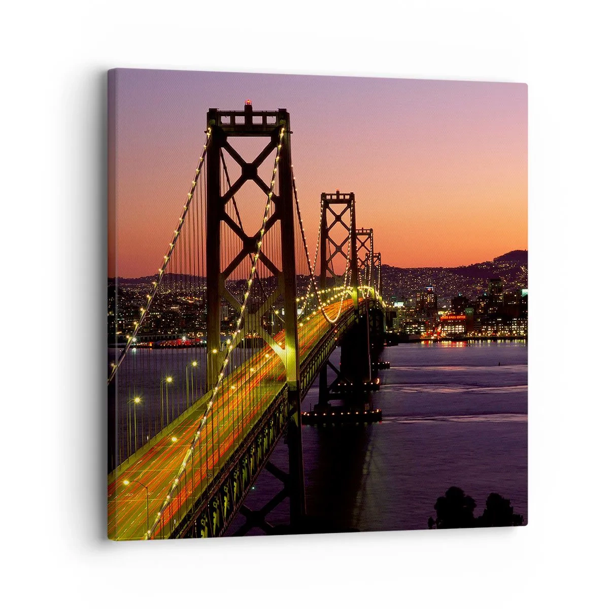 Bild auf Leinwand - Leinwandbild - Violetter Abend - 30x30 cm