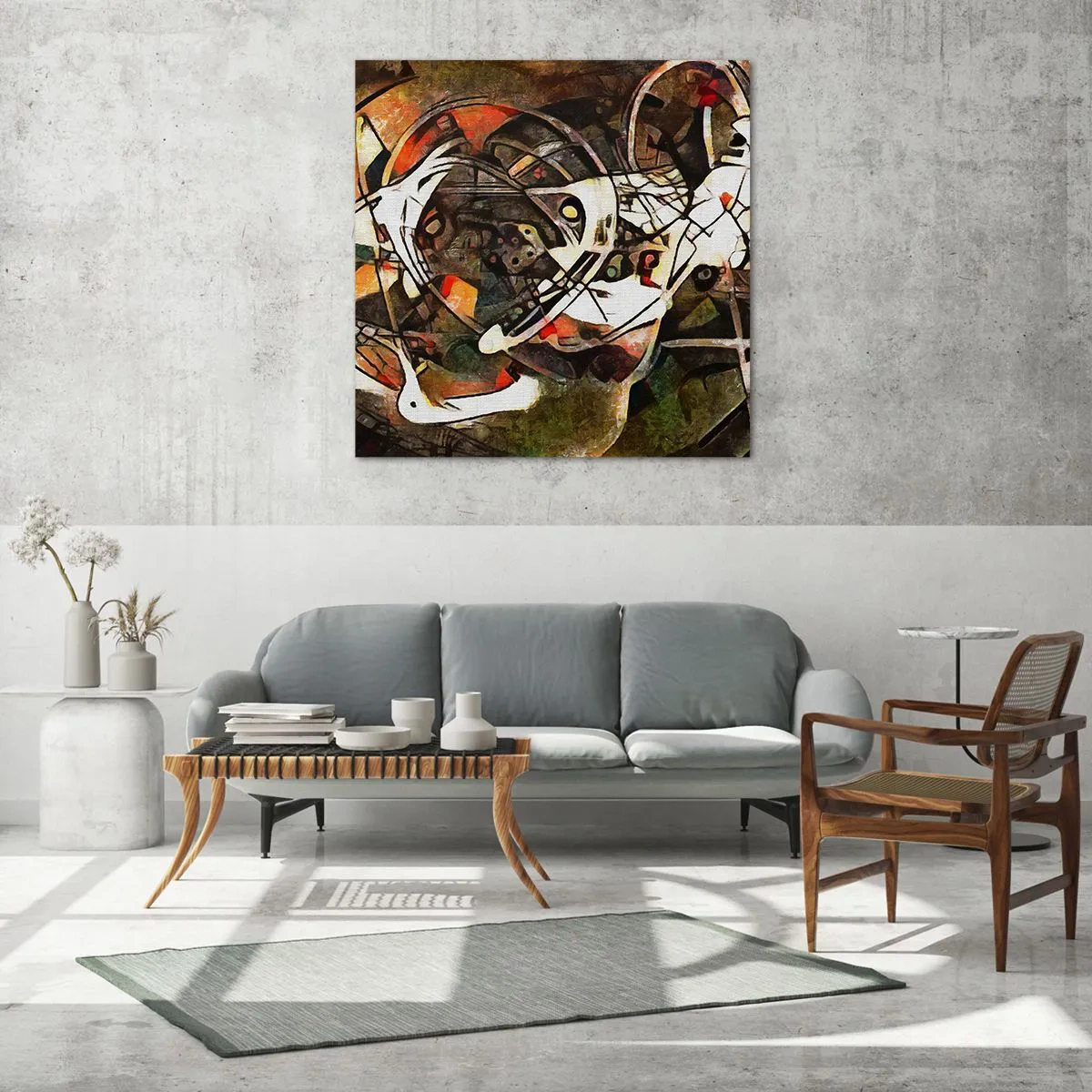 Glasbild - Bild auf glas - Hören Sie den Verkehr? - 40x40 cm