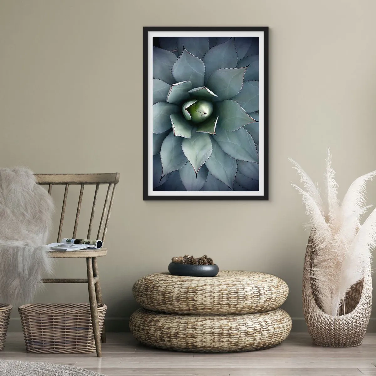 Poster in einem schwarzem Rahmen - Es lockt an und warnt - 30x40 cm