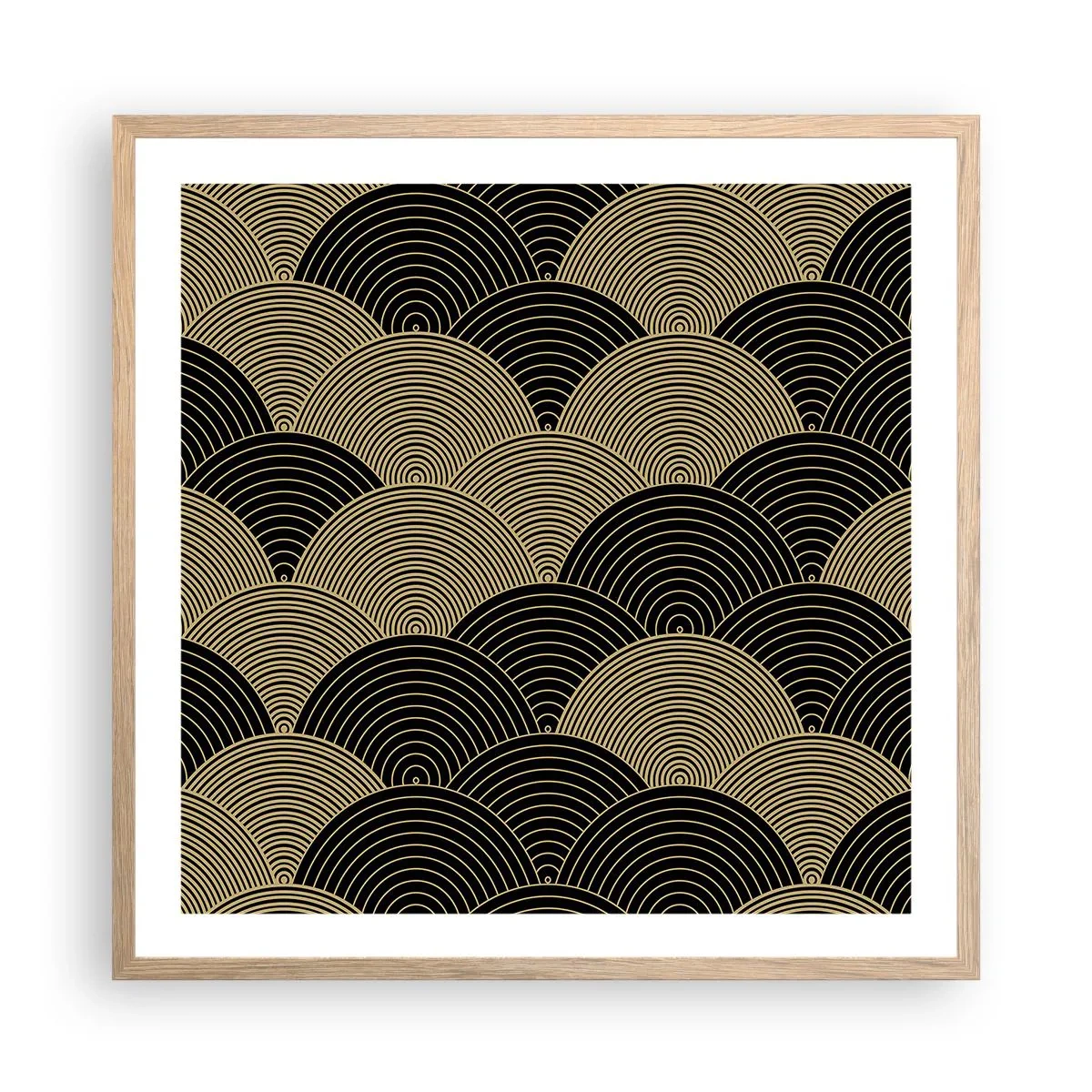 Poster in einem Rahmen aus heller Eiche - Einheit in der Vielfalt - 60x60 cm