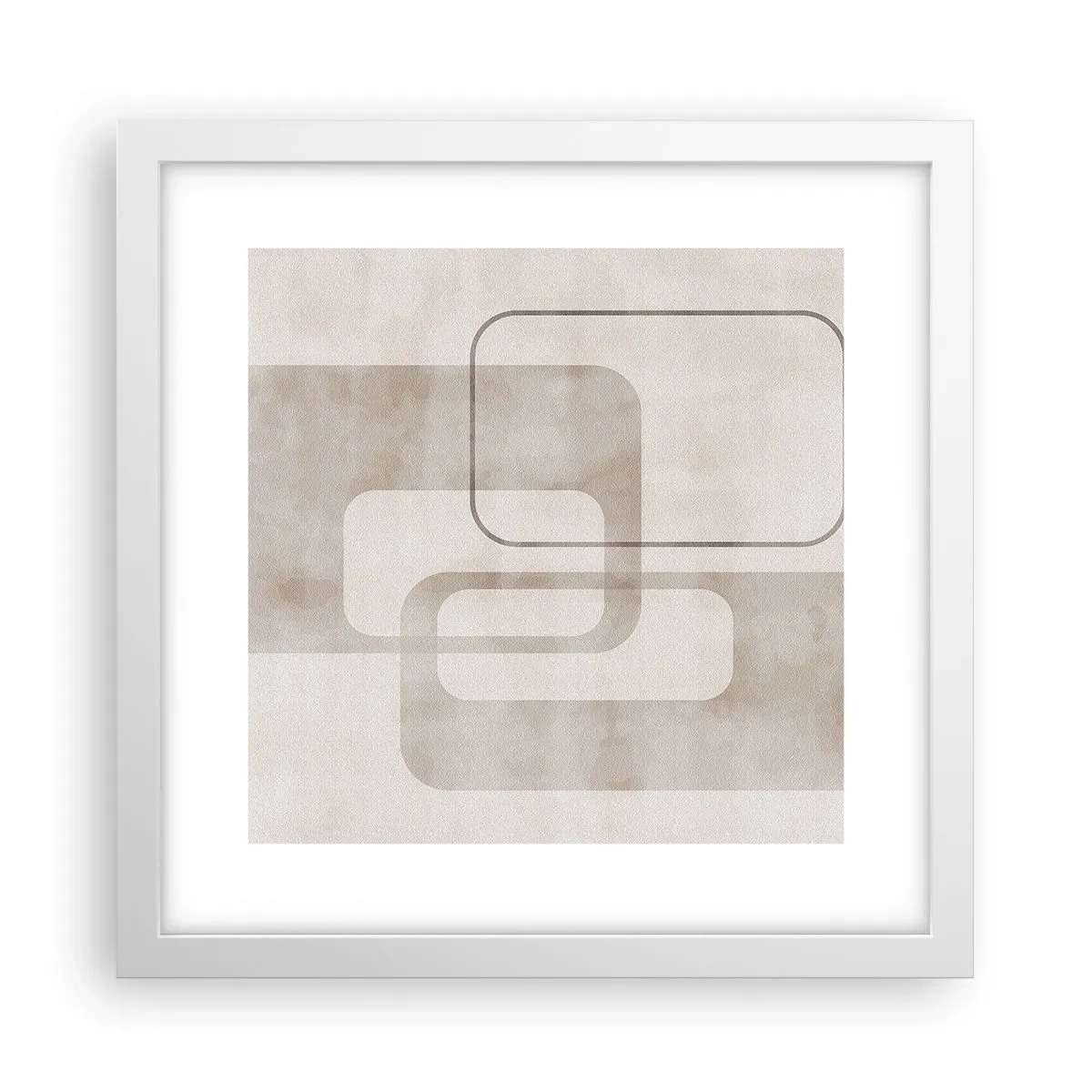 Poster in einem weißen Rahmen - Geometrische Fuge - 30x30 cm