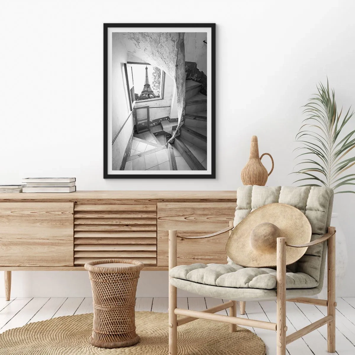 Poster in einem schwarzem Rahmen - Was für eine Aussicht! - 70x100 cm