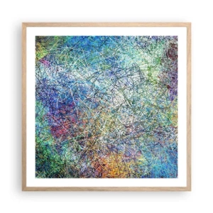 Poster in einem Rahmen aus heller Eiche - Es ist nicht so einfach - 60x60 cm