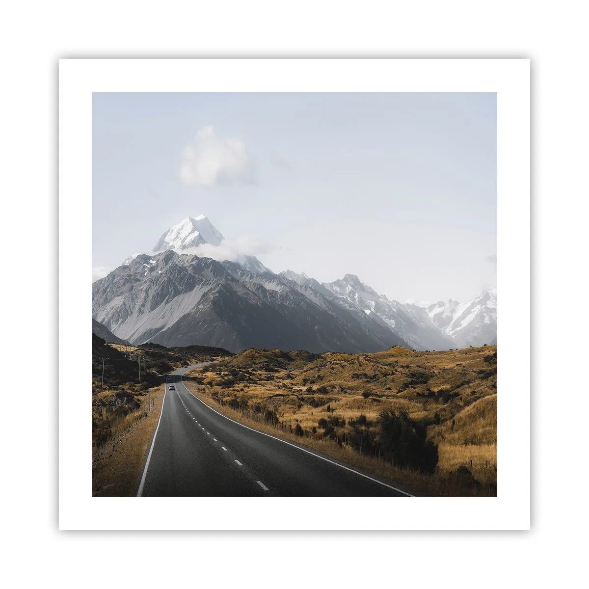 Poster - Der Weg ins Herz der Berge - 50x50 cm