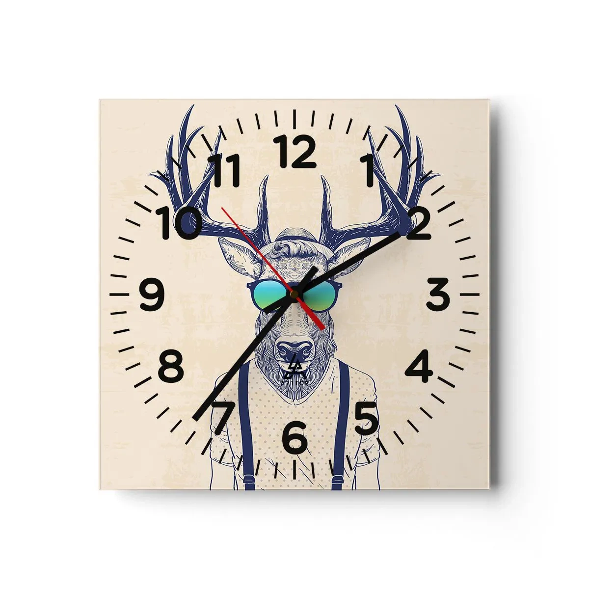 Wanduhr - Glasuhr - Wen hast du erwartet? - 30x30 cm