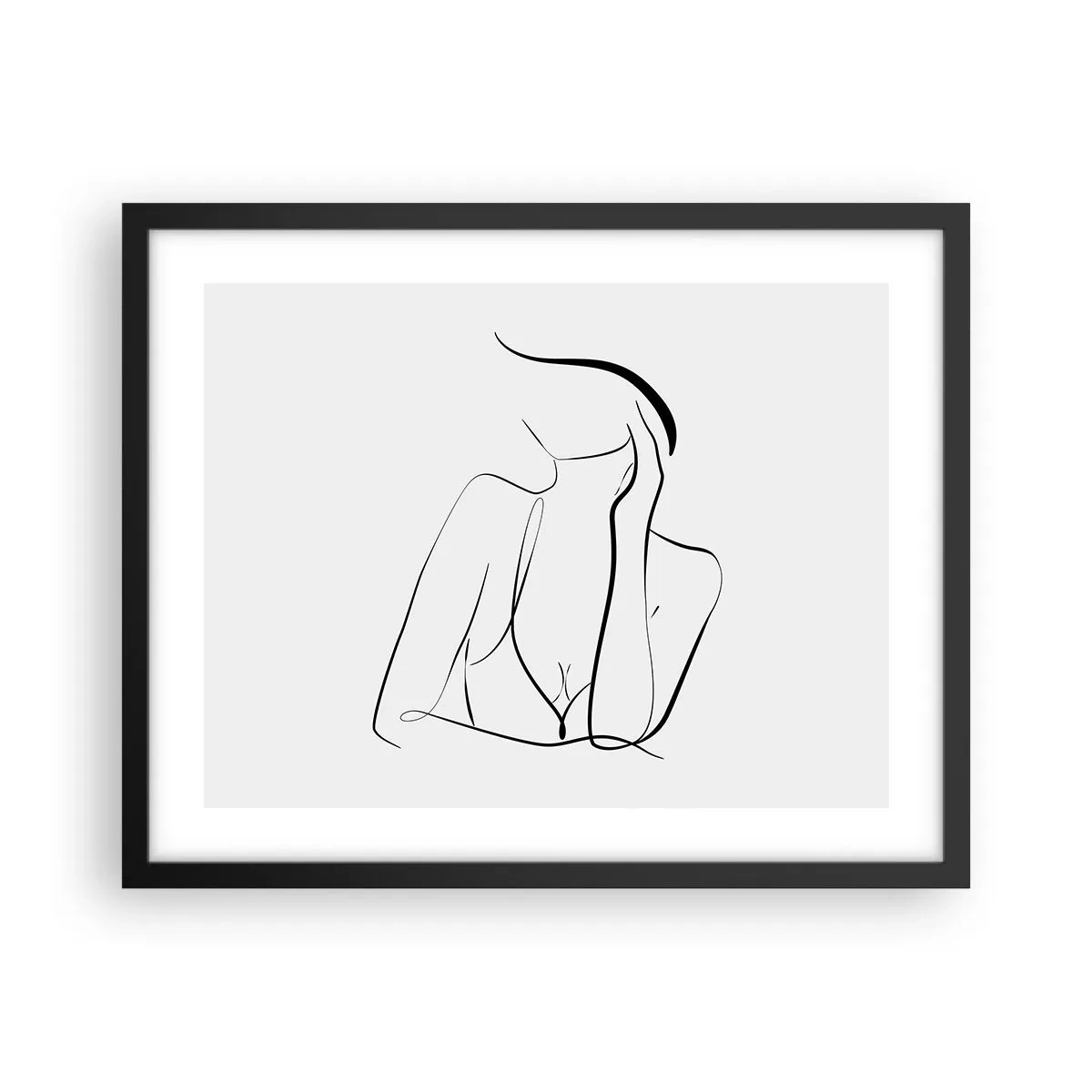 Poster in einem schwarzem Rahmen - Auf der Traumwelle - 50x40 cm
