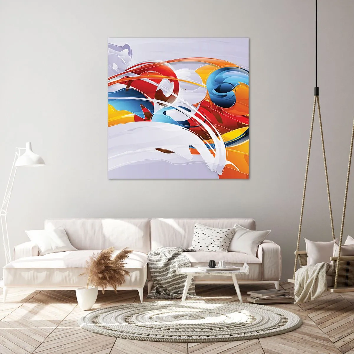 Bild auf Leinwand - Leinwandbild - Der Tanz der Elemente - 40x40 cm