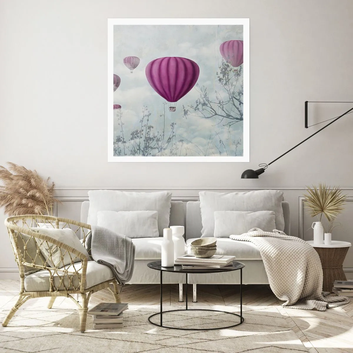 Poster - Wie Schiffe am Himmel - 60x60 cm