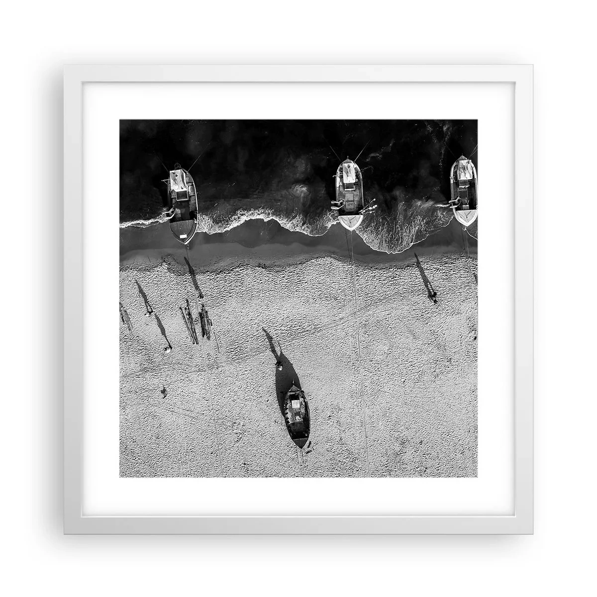 Poster in einem weißen Rahmen - Immer noch am Ufer… - 40x40 cm