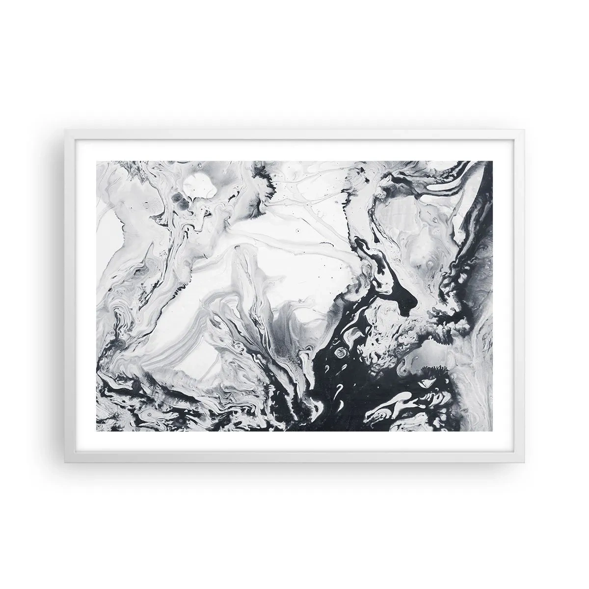 Poster in einem weißen Rahmen - Das Innere der Erde - 70x50 cm