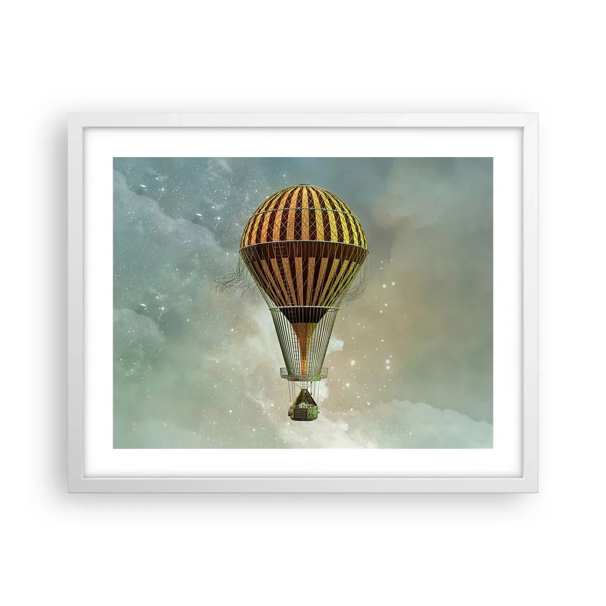 Poster in einem weißen Rahmen - Pionierflüge - 50x40 cm