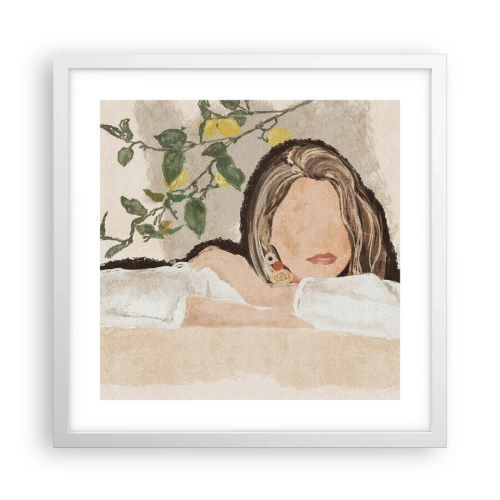 Poster in einem weißen Rahmen - Südländische Schönheit - 40x40 cm