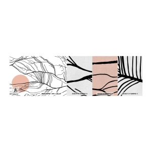 Fototapeten Muster Premium Canvas - In einem Netz aus Zweigen - Abstraktion, Grafik, Design - 100x30 cm