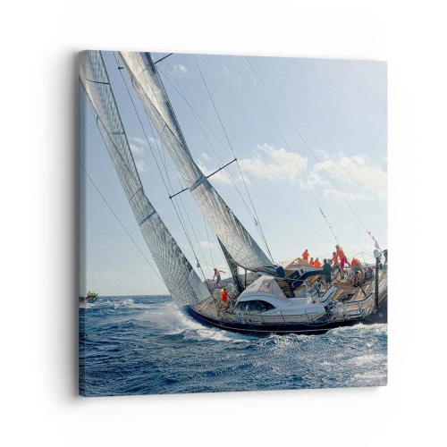 Bild auf Leinwand - Leinwandbild - Lass den Besseren sich durchsetzen - 30x30 cm