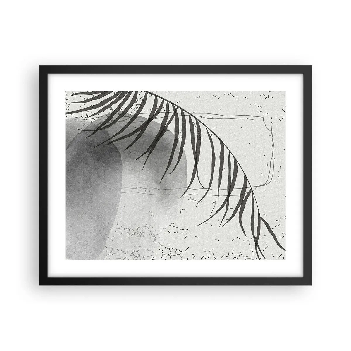 Poster in einem schwarzem Rahmen - Subtile Exotik der Natur - 50x40 cm