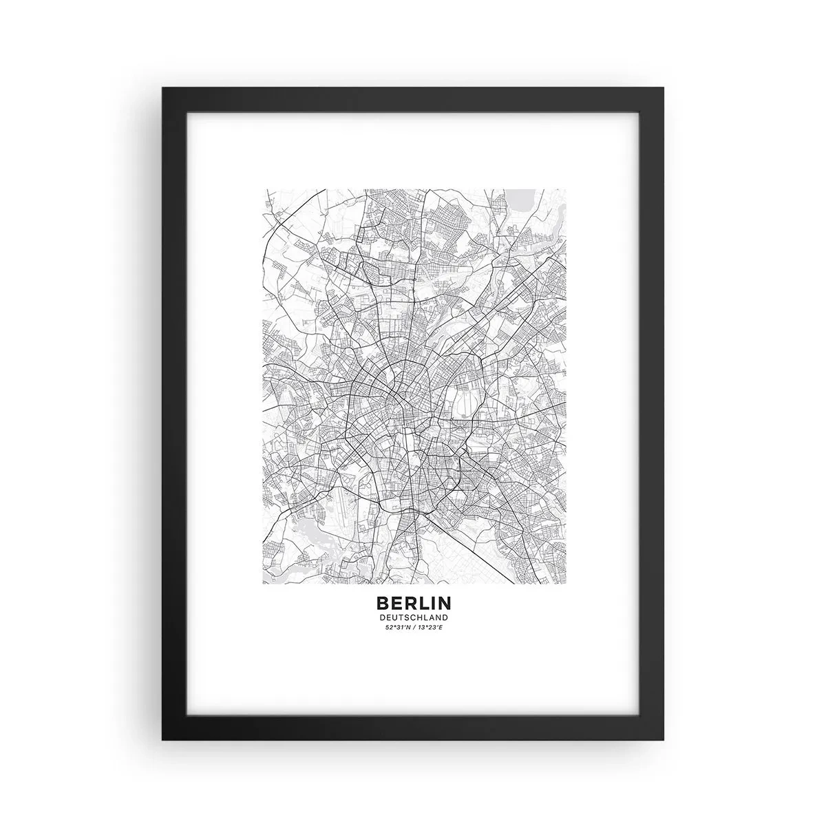 Poster in einem schwarzem Rahmen - Berliner Blume - 30x40 cm