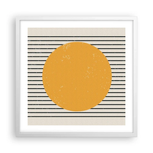 Poster in einem weißen Rahmen - Die Kraft der Einfachheit - 50x50 cm