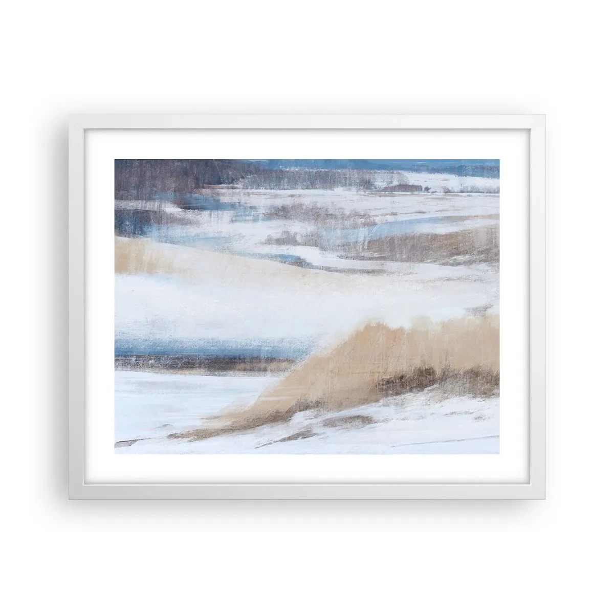 Poster in einem weißen Rahmen - Winterkomposition - 50x40 cm