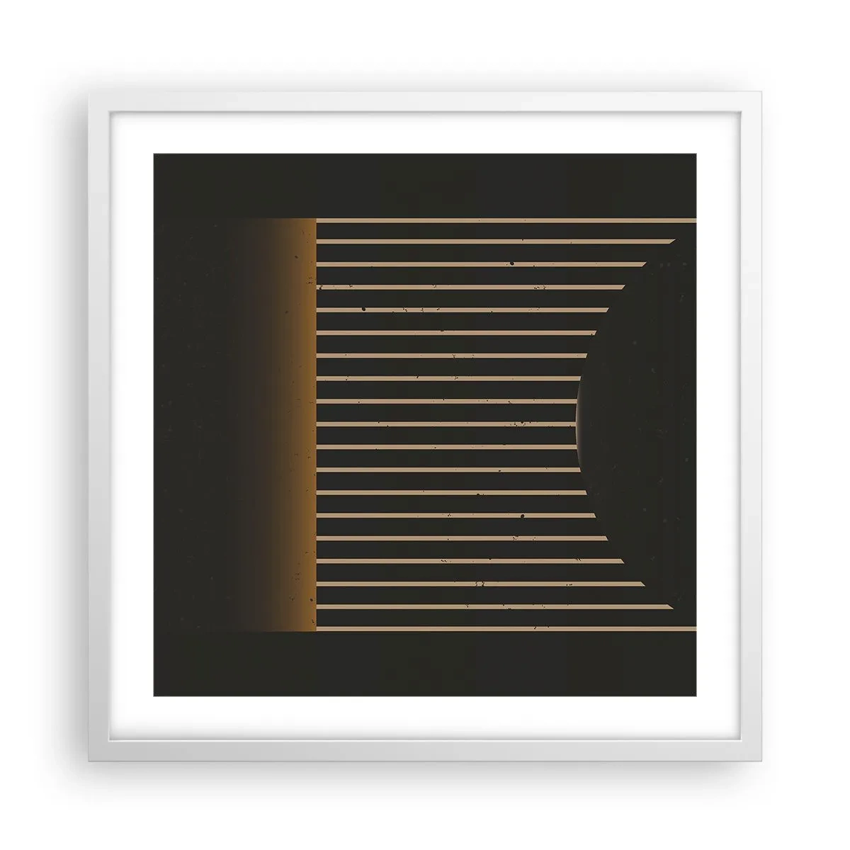 Poster in einem weißen Rahmen - Die Dunkelheit erkunden - 50x50 cm