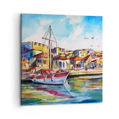 Bild auf Leinwand - Leinwandbild - Regenbogennachmittag - 60x60 cm