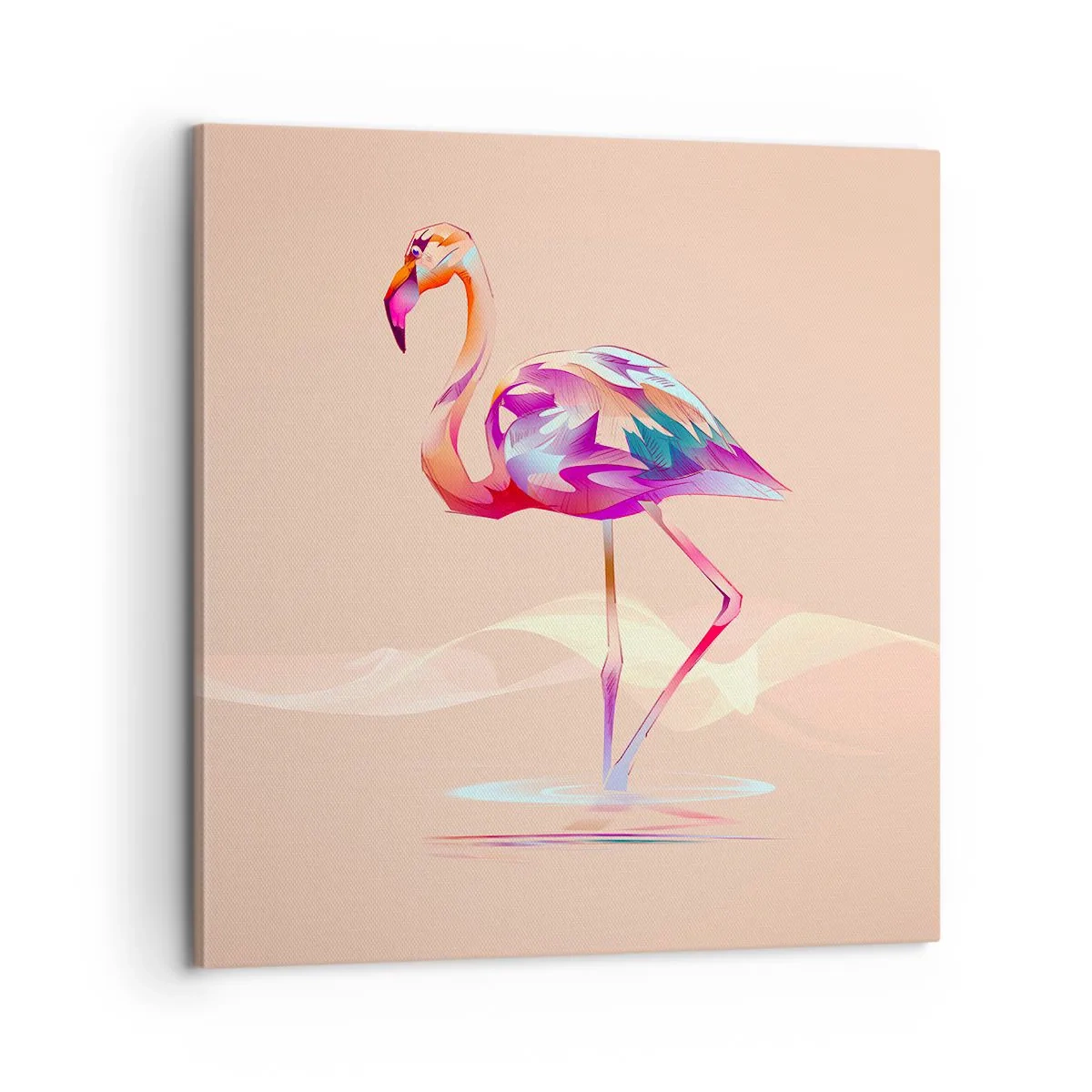 Bild auf Leinwand - Leinwandbild - Der Vogel der guten Gefühle - 60x60 cm