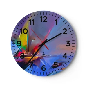 Wanduhr - Glasuhr - Propeller wie ein Vogel - 40x40 cm