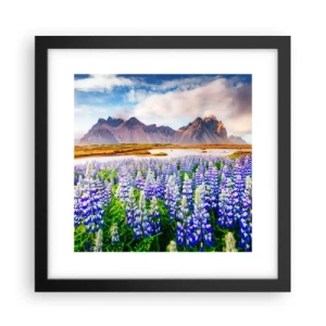 Poster in einem schwarzem Rahmen - Kraft und Strenge neben Sanftmut - 30x30 cm