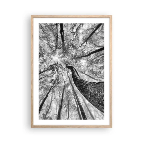 Poster in einem Rahmen aus heller Eiche - Rennen zum Licht - 50x70 cm