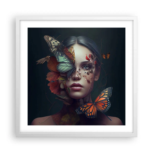 Poster in einem weißen Rahmen - Wunderbare Metamorphose - 50x50 cm
