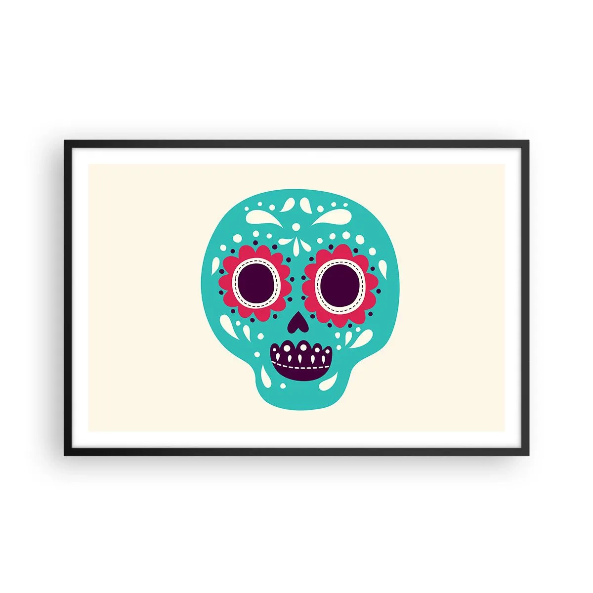 Poster in einem schwarzem Rahmen - Das Leben – Spaß bis zum Tod - 91x61 cm