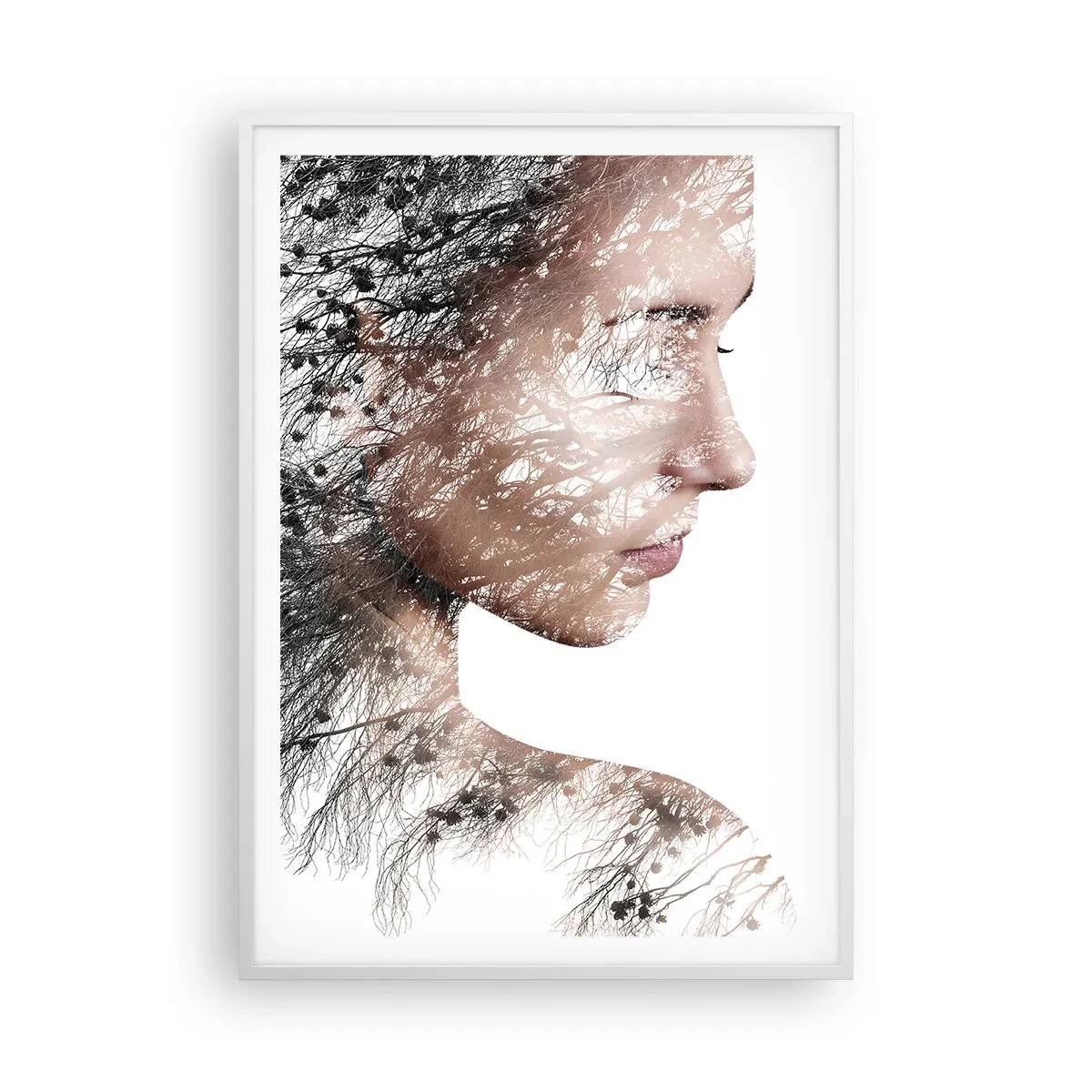 Poster in einem weißen Rahmen - Der Geist des Waldes - 70x100 cm