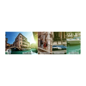 Fototapeten Muster Premium Sand - Venedig - Amore Mio - Stadt, Venedig, Gondeln - 100x30 cm