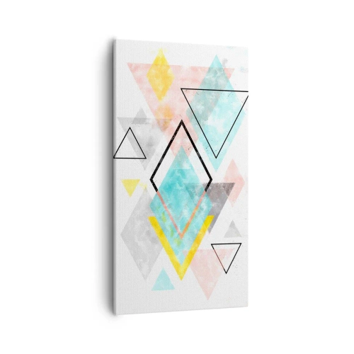 Bild auf Leinwand - Leinwandbild - Geometrisches Spiel - 55x100 cm
