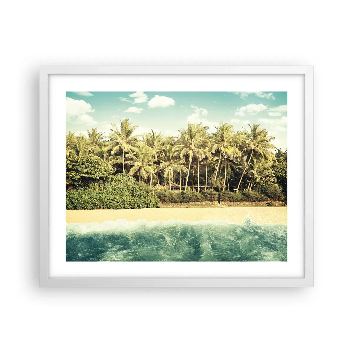 Poster in einem weißen Rahmen - Wie wäre es hier? - 50x40 cm